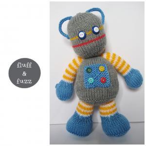 Beeper The Robot Toy Knitting Pattern