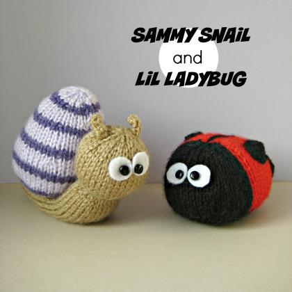 Sammy Snail And Lil Ladybug Toy Knitting Patterns
