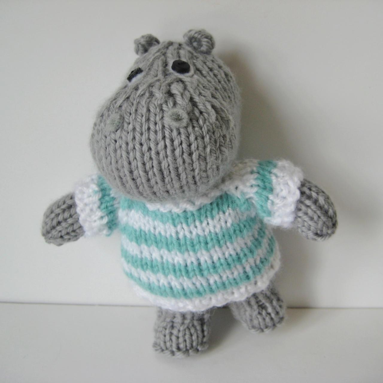 Pierre The Hippo Toy Knitting Pattern