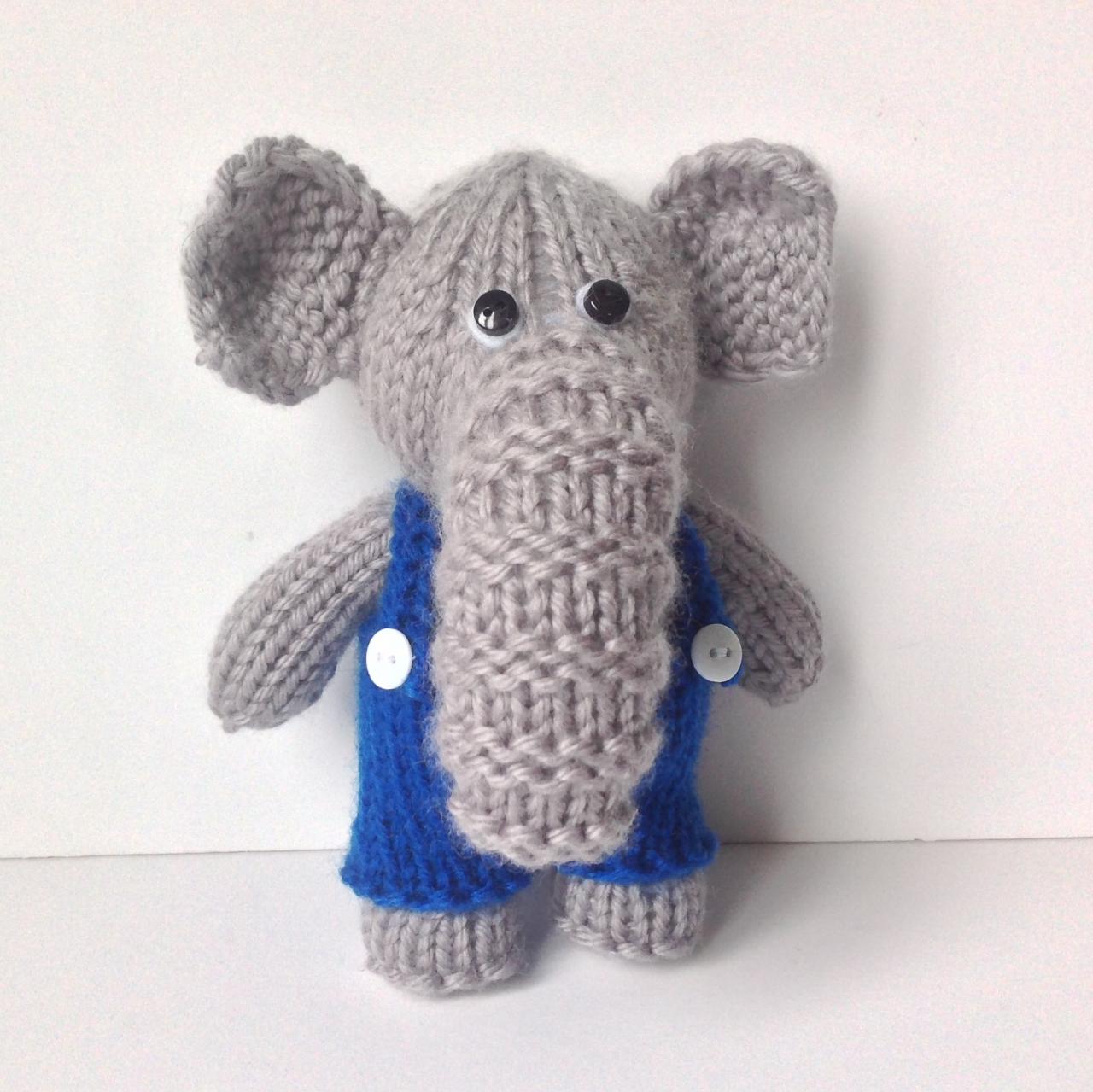 Bobby The Elephant Toy Knitting Pattern