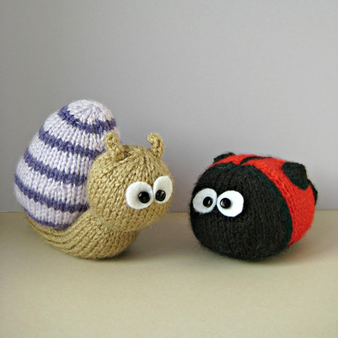 Sammy Snail And Lil Ladybug Toy Knitting Patterns